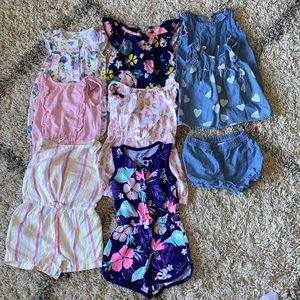 Girls summer outfits . 9-12 months